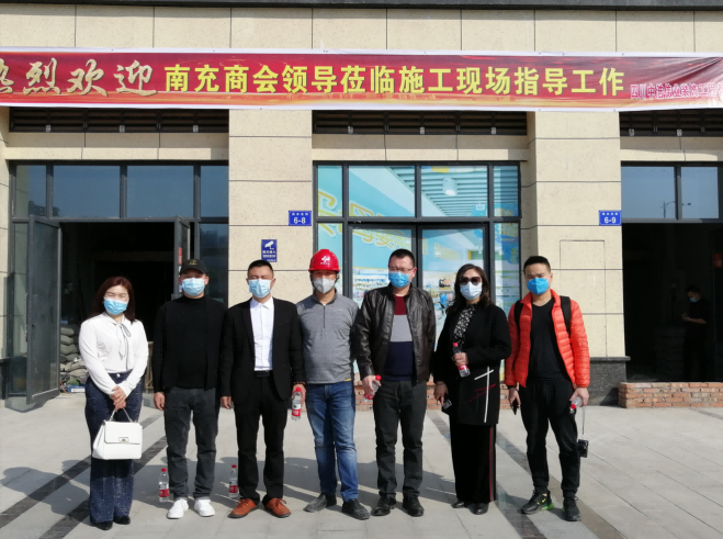 2020年3月20日商会走访理事杜世雄企业项目工地，了解受疫情影响情况